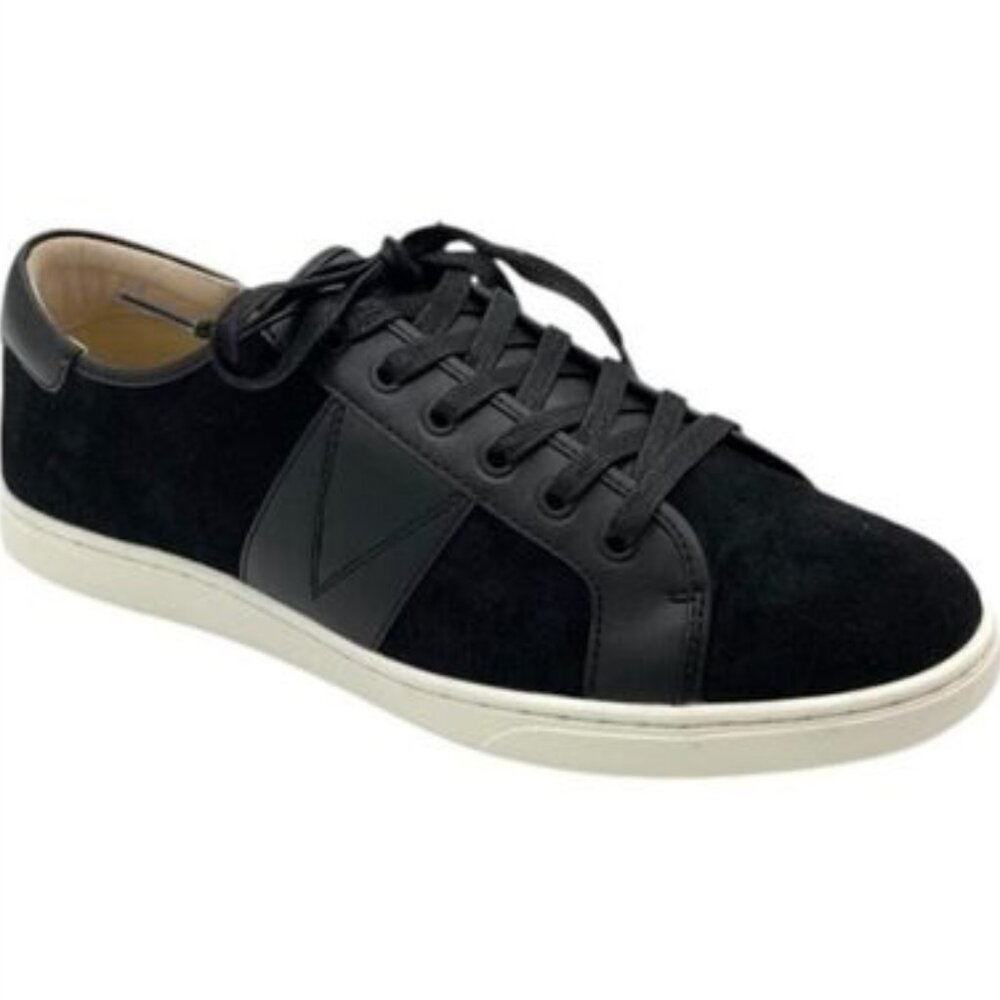 Vionic Men's Jerome Black Suede Lace Up Casual Sneaker - Orthopedist Recommended